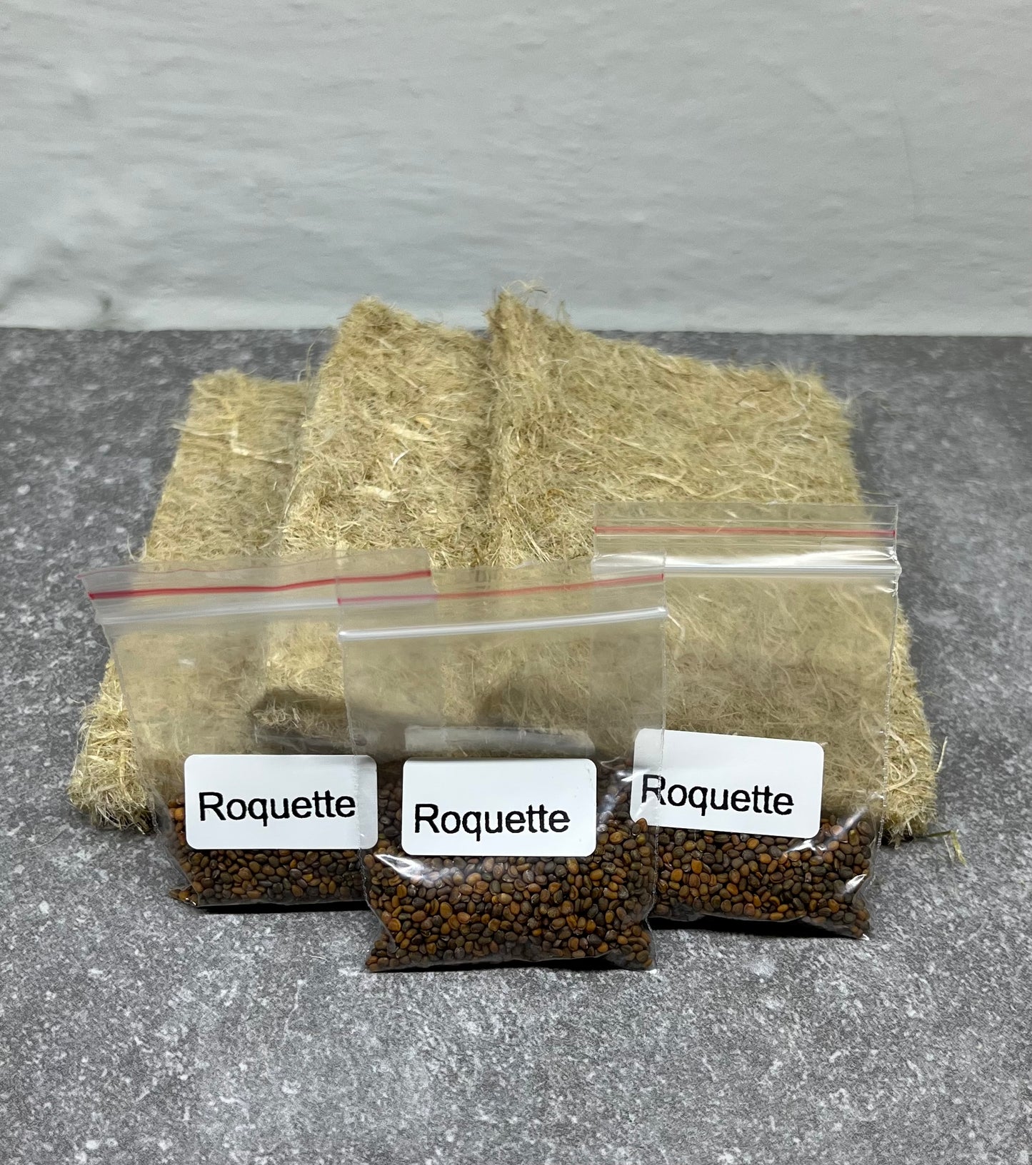 Recharge graines de micropousses de roquette + tapis de culture